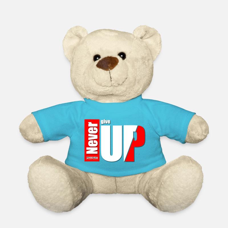 never give up - Teddy - Atollblau