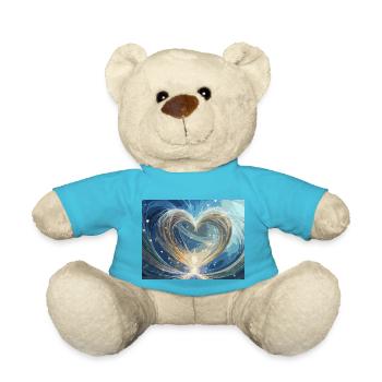 Herz aus Wasser und Licht - Teddy - Atollblau - Vorne