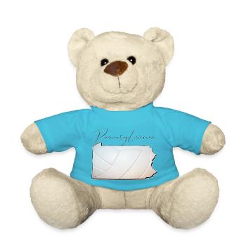 Volleyball in the Pennsylvania State Map PA - Teddy Bear - atoll blue - Front
