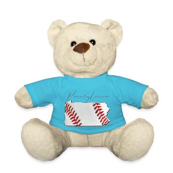 Baseball in the Pennsylvania State Map PA - Teddy Bear - atoll blue - Front