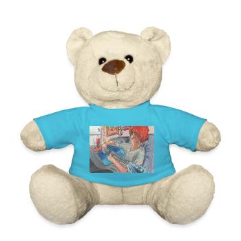 Blaue Gitarre - Teddy - Atollblau - Vorne