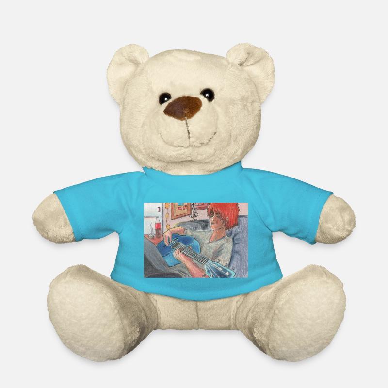 Blaue Gitarre - Teddy - Atollblau