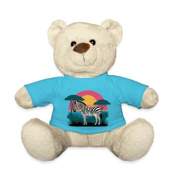 Zèbre du coucher de soleil - Nounours - bleu outremer - Devant
