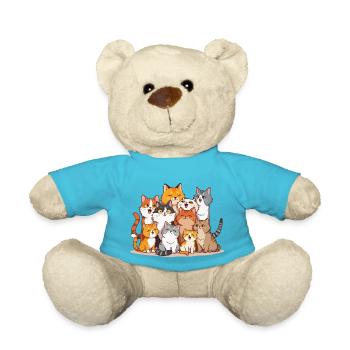 Troupeau de chats - Nounours - bleu outremer - Devant