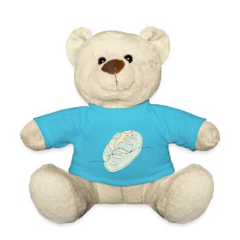 Sauerteigbrot Strichzeichnung - Teddy - Atollblau - Vorne