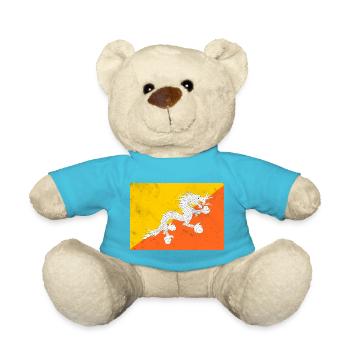 Flag of Bhutan - Teddy Bear - atoll blue - Front