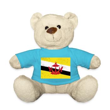 Flagge von Brunei - Teddy - Atollblau - Vorne