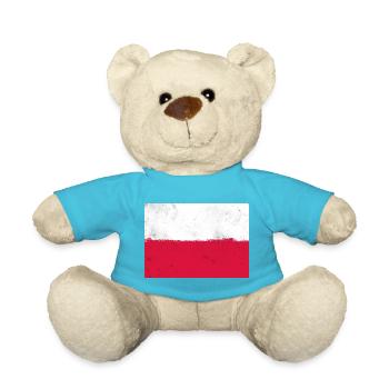 Flag of Polish - Teddy Bear - atoll blue - Front