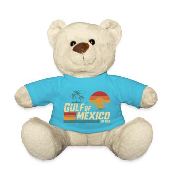 Gulf Of Mexico 1550 Sarcastic History Humor - Teddy Bear - atoll blue - Front