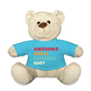 2007 Décembre Vintage Cadeau d’anniversaire - Nounours - bleu outremer - Devant