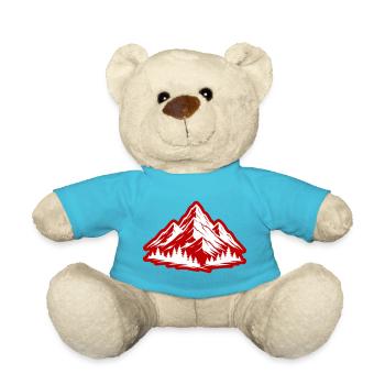 Mountains Nature Symbol - Teddy Bear - atoll blue - Front