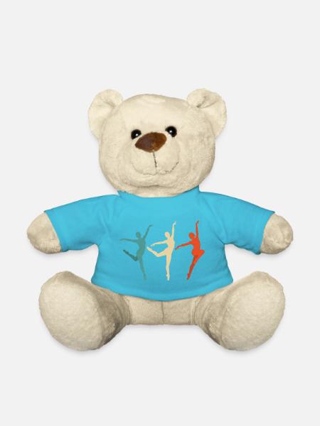 Tanzsilhouetten im Dreifarben-Schwung - Teddy - Atollblau