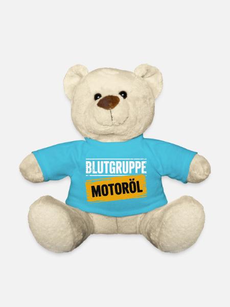 Blutgruppe Motoröl Schrauber Design - Teddy - Atollblau