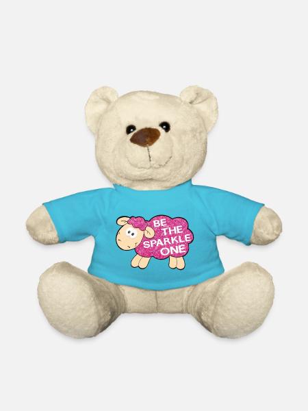 Be the Sparkle One – Glitzerndes Schaf Spruch - Teddy - Atollblau
