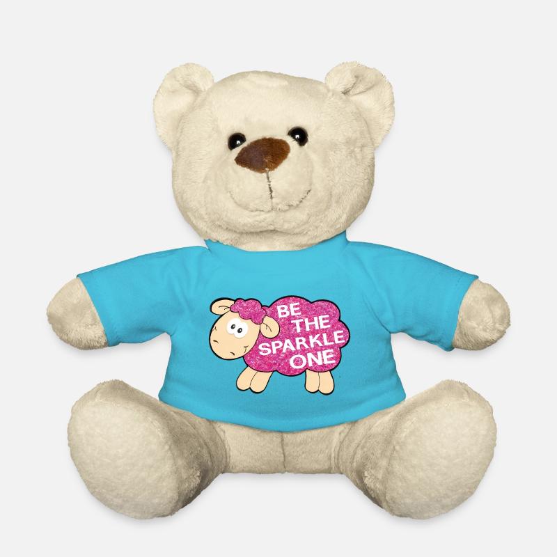 Be the Sparkle One – Glitzerndes Schaf Spruch - Teddy - Atollblau