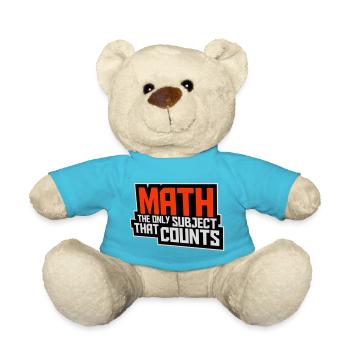 Math The Only Subject That Counts Nerd Mathe Logo - Teddy Bear - atoll blue - Front