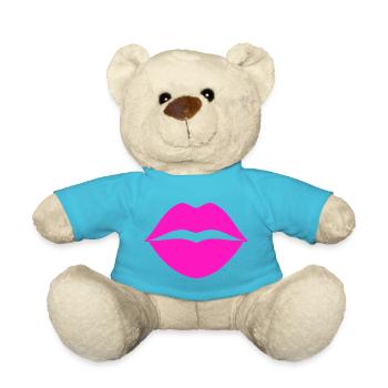 Lèvres roses - Nounours - bleu outremer - Devant