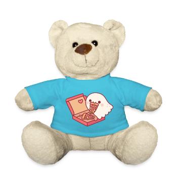 Süßer Geist liebt es, Peperoni-Pizza zu essen - Teddy - Atollblau - Vorne