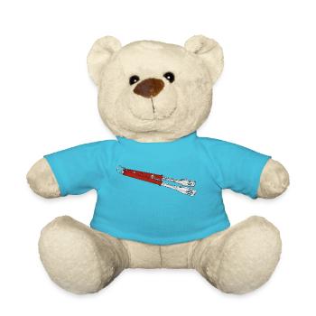 bbq barbecue grillen burger beef bacon steak spare - Teddy - Atollblau - Vorne