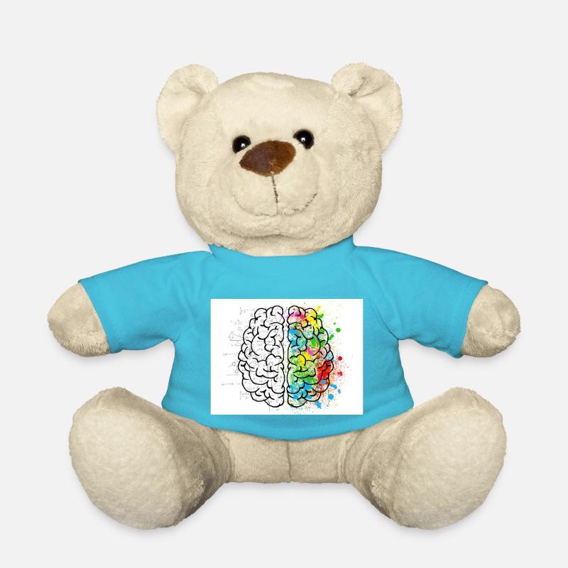Gehirn Kunst - Teddy - Atollblau