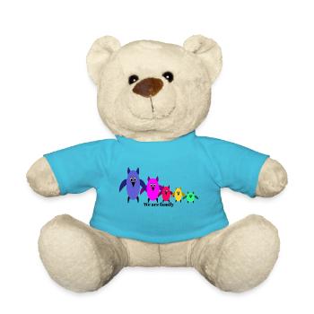 Eulenfamilie - Teddy - Atollblau - Vorne