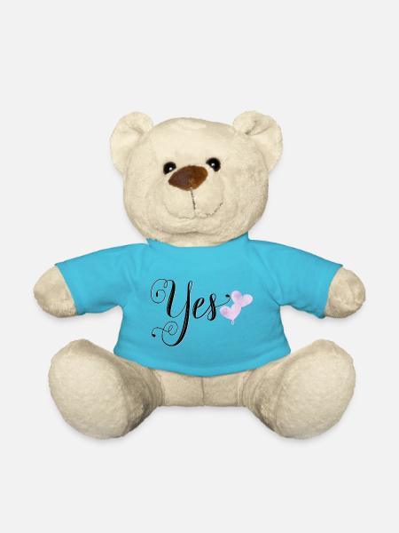 Mariage: Oui, je veux - Nounours - bleu outremer