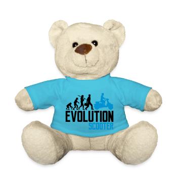 motor evolution electric scooter clipart elek - Teddy Bear - atoll blue - Front
