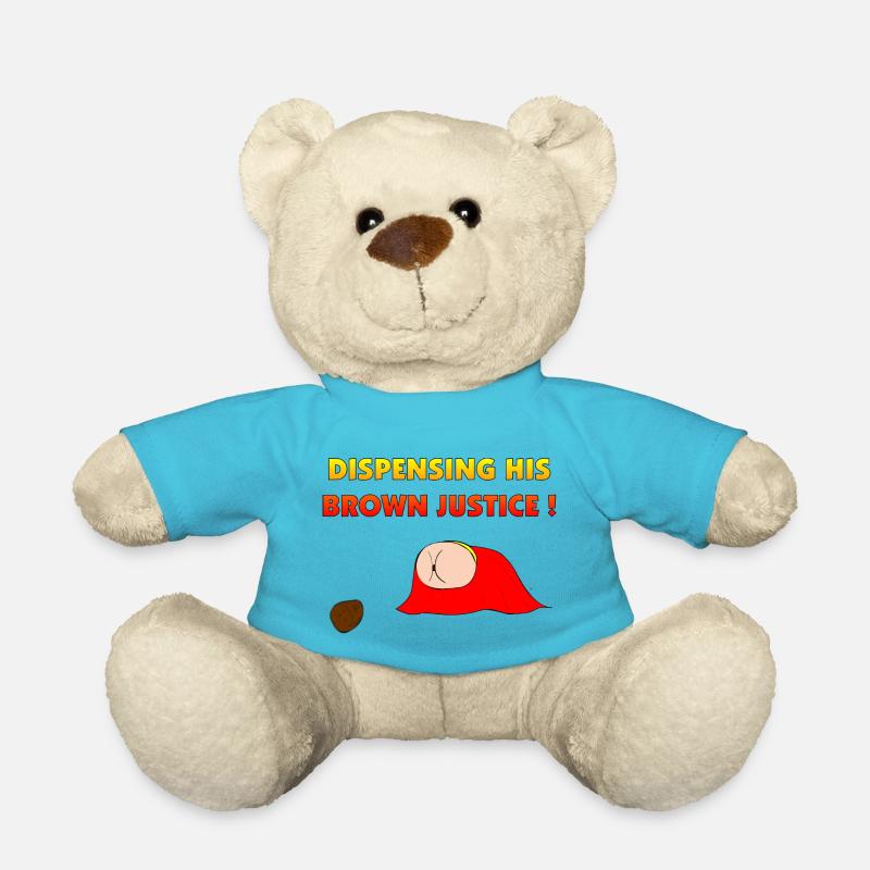 Flying Bum (Diagonale) - mit Text - Teddy - Atollblau