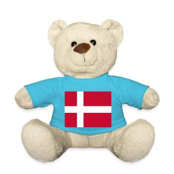 Denmark Flag - Teddy Bear - atoll blue - Front