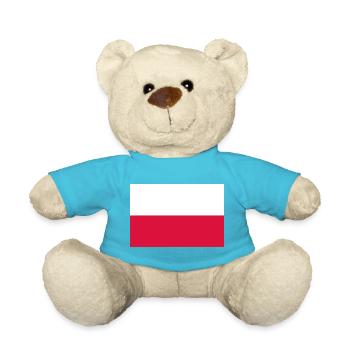 drapeau de la Pologne affiche Polen Pologne Pologne - Nounours - bleu outremer - Devant