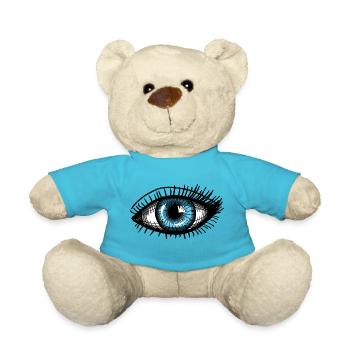 blue eye - Teddy Bear - atoll blue - Front