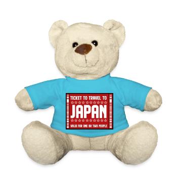 billet pour voyager au Japon - Nounours - bleu outremer - Devant
