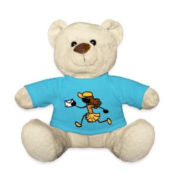 Postman Postwoman Courier - Teddy Bear - atoll blue - Front