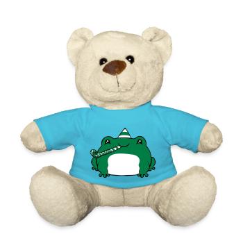 Joyeux anniversaire Grenouille - Nounours - bleu outremer - Devant