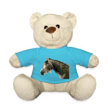 Pferde, Pferdefreund, Pferdeliebhaber , reiten - Teddy - Atollblau - Vorne