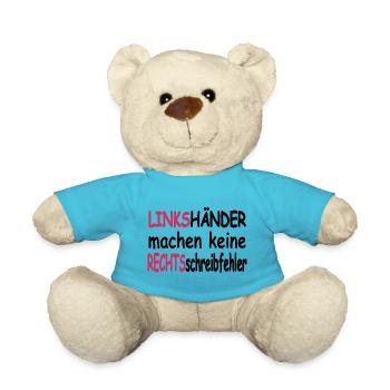 LINKShänder machen keine RECHTSschreibfehler - Teddy - Atollblau - Vorne