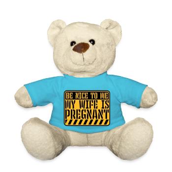 my wife is pregnant - Teddy - Atollblau - Vorne