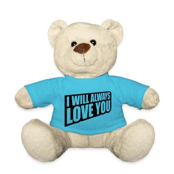 I will always love - Teddy Bear - atoll blue - Front