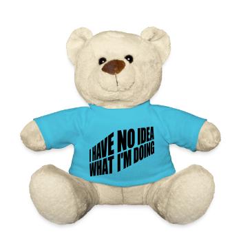 I Have No Idea - Teddy Bear - atoll blue - Front