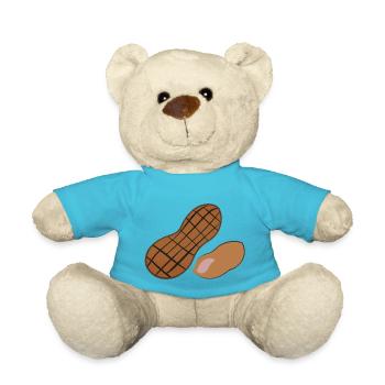 Erdnuss Nuss Illustration - Teddy - Atollblau - Vorne