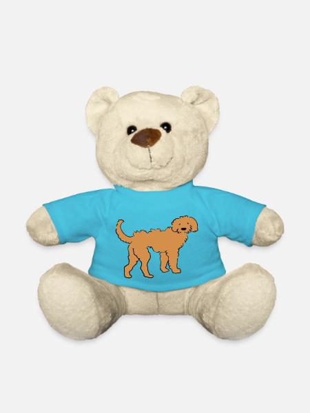 Doodle doré - Nounours - bleu outremer