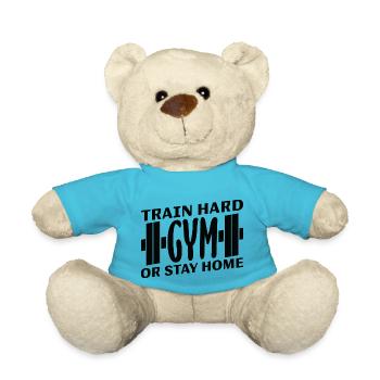 Trainieren Sie hart Fitnessstudio - Teddy - Atollblau - Vorne