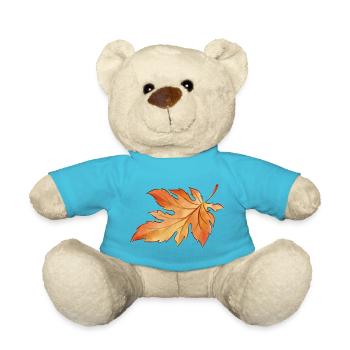 Herbst Blatt Jahreszeit Oktober Wetter - Teddy - Atollblau - Vorne