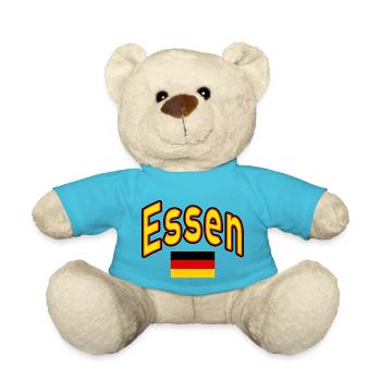 Essen Germany Flag - Teddy Bear - atoll blue - Front