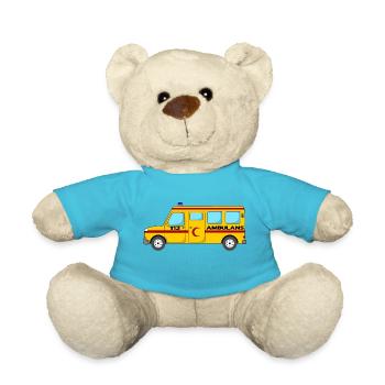 Ambulance 112 Ambulance Crescent yellow - Teddy Bear - atoll blue - Front