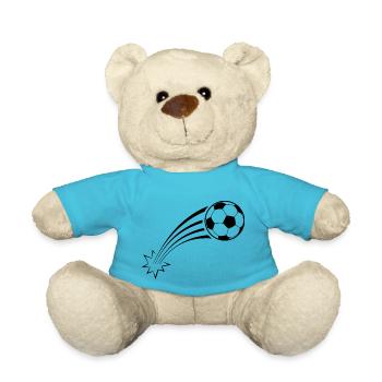 Fußball Soccer - Teddy - Atollblau - Vorne