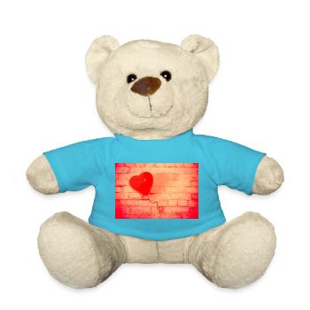 Cœur rouge - Nounours - bleu outremer - Devant
