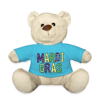 Happy Mardi Gras - Teddy - Atollblau - Vorne