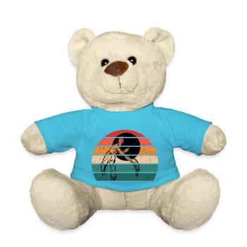 Baskische Pelota | Vintage Retro Basque Pelota - Teddy - Atollblau - Vorne