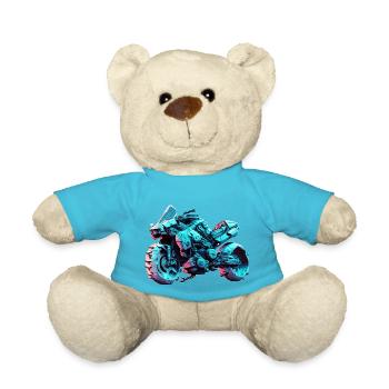 So sieht ein Biker Motorrad der Zukunft aus - Teddy - Atollblau - Vorne